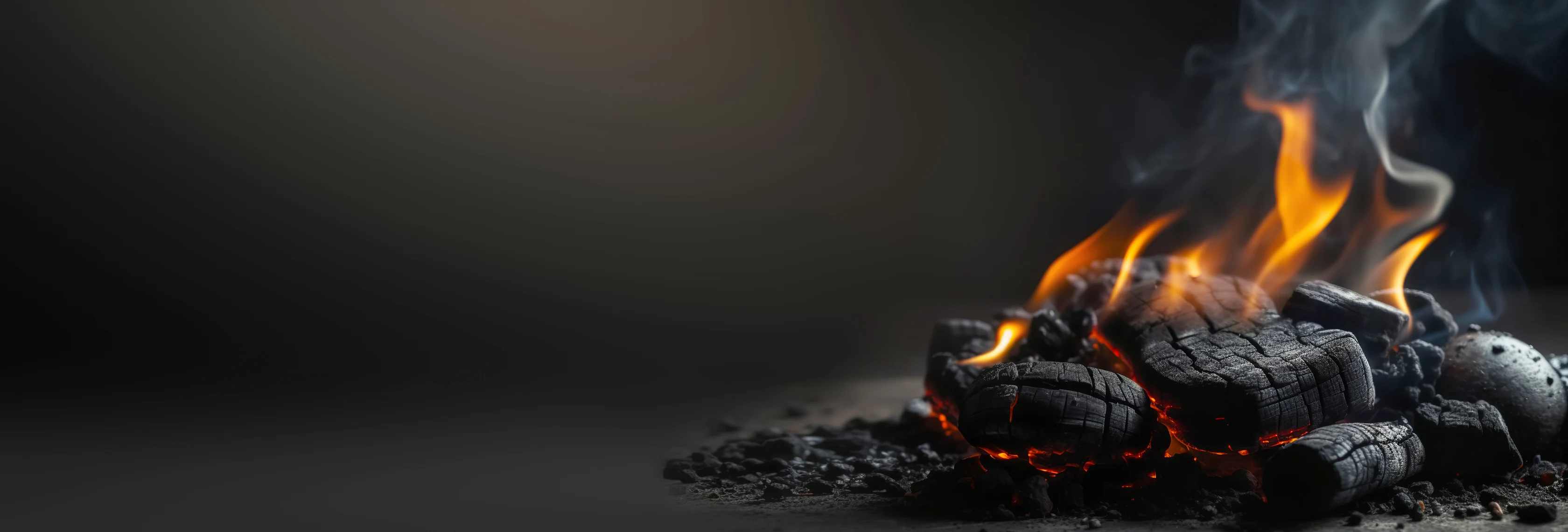 Charcoal Flames Barbecue Banner